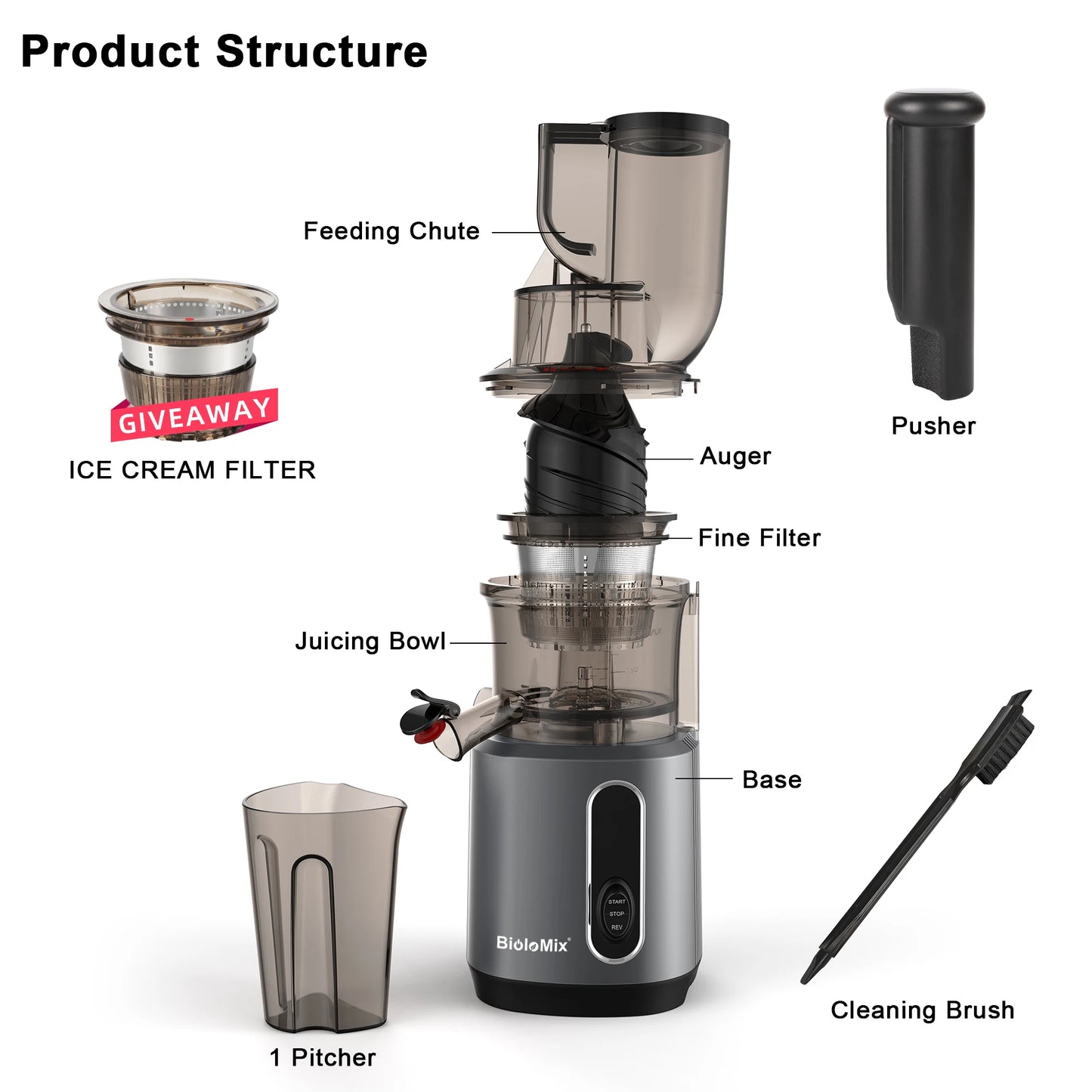 BioloMix Cold Press Juicer