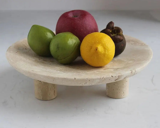 Handmade Travertine Fruit Bowl